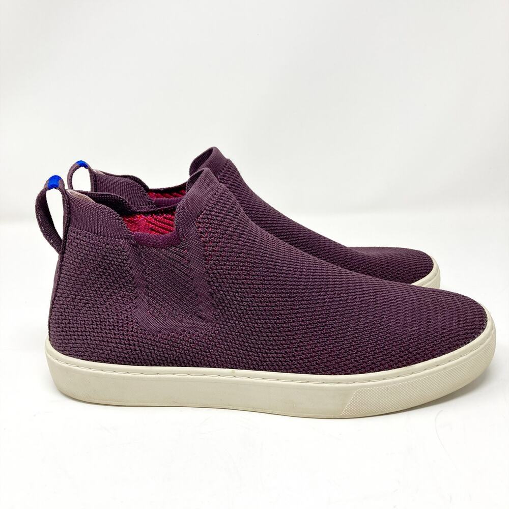ROTHY’S The Chelsea Berry Lattice Knit High Top Sneaker Ankle Boots Shoes Sz 9.5